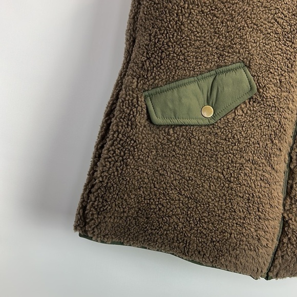 Sundance Catalog Kaia Sherpa Vest Brown Size XS - Picture 4 of 8